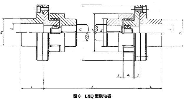 LXQ接中間軸球鉸型星形彈性聯(lián)軸器